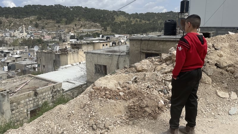 Nur Shams refugee camp has a population of 13,000 squeezed into a dusty, rubble-strewn 0.21sqkm hollow, overlooked by a tree-lined, rocky hill