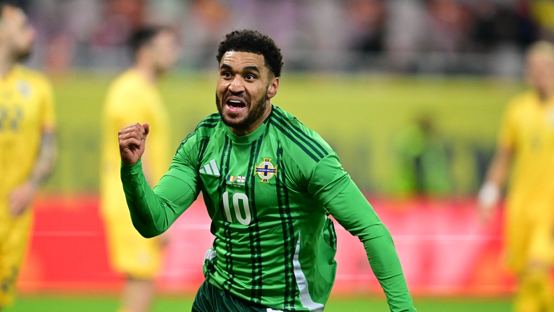 Jamie Reid celebrates scoring the opening goal