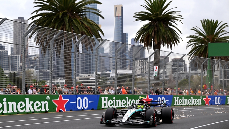Lewis Hamilton in action on Melbourne's Albert Park