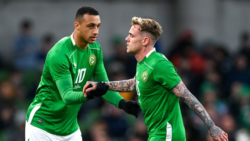 Adam Idah (L) with Sammie Szmodics