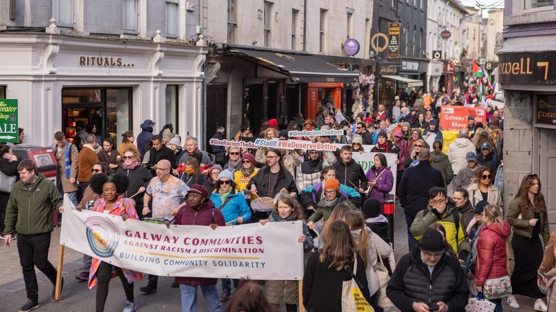 Galway Stands Together saw a number of different community groups take part in 'March to the Arch'