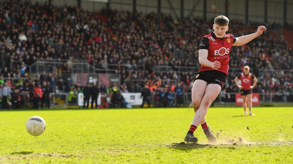 Odhran Murddock scoring one of the Down goals