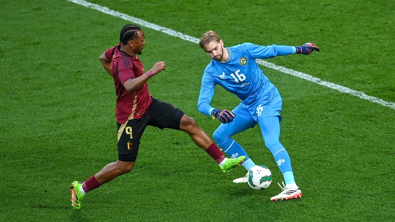 Too close for comfort? The manager said that he got a little fright watching Caoimhin Kelleher skip inside the striker Lois Openda