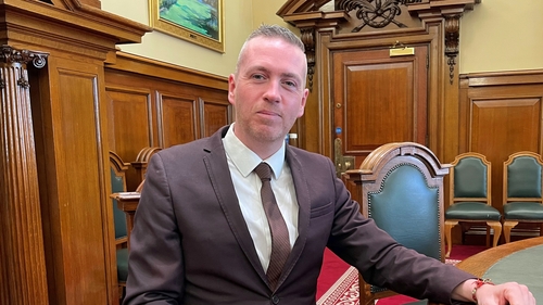 Mal O'Hara, leader of the Green Party in Northern Ireland, pictured in Belfast City Hall