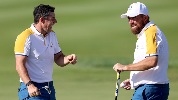 Rory McIlroy and Shane Lowry were Ryder Cup team-mates once again last year when Europe defeated USA in Rome