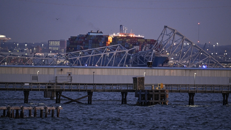 The container ship Dali was sailing down the Patapsco River when it struck a pylon of the bridge early this morning