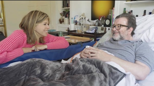 Kate Garraway and husband Derek Draper during filming in May 2023