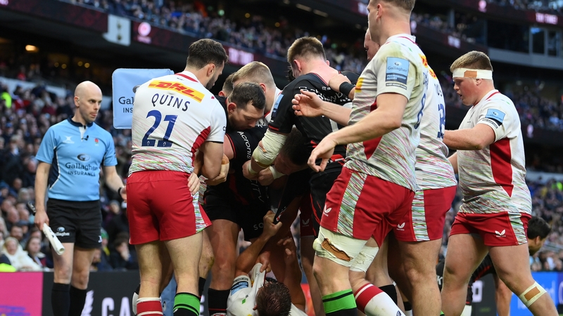 Saracens defeated Harlequins 52-7 in the game in question