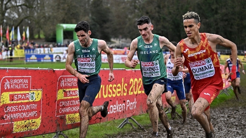 Hugh Armstrong and Keelan Kilrehill competing for Ireland in Brussels