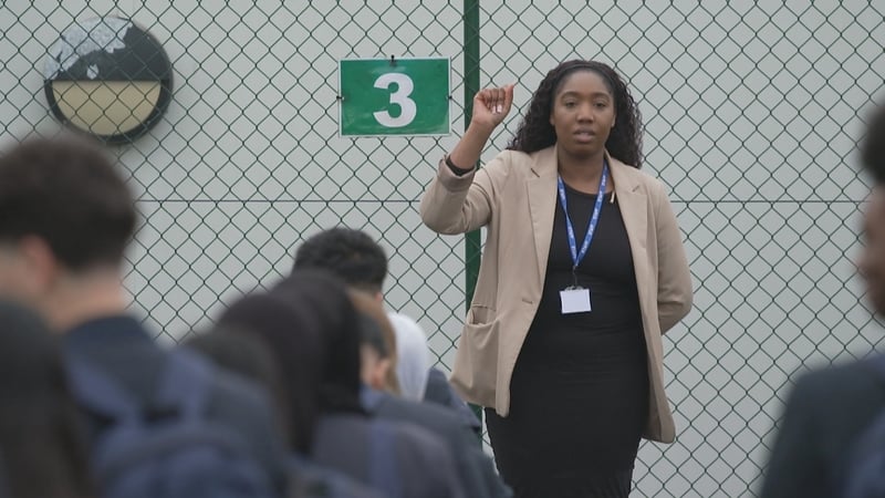 Teach First teacher Frida Arthur at the North London AIM Academy secondary school in Enfield