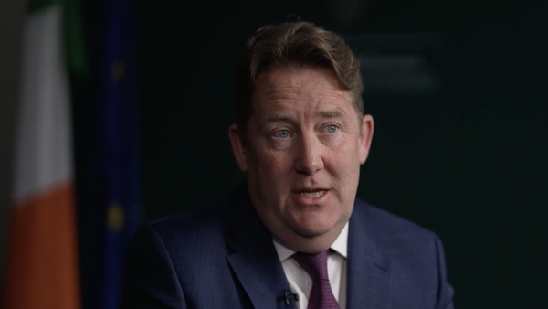 Minister for Housing Darragh O'Brien speaking to Prime Time