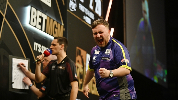 Luke Littler registered his first Premier League win in Belfast tonight