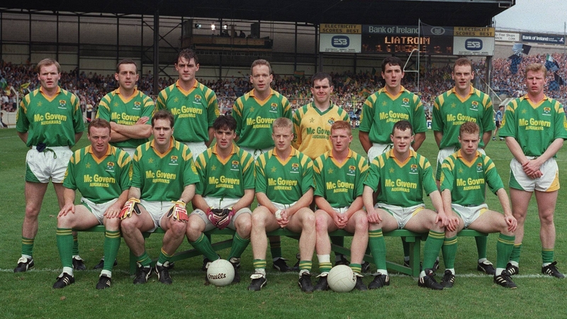 Leitrim's legendary 1994 All-Ireland semi-finalists pose for a rare Croke Park team photo
