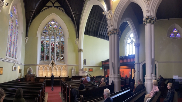 The service was held at the Dublin Unitarian Church on St Stephen's Green