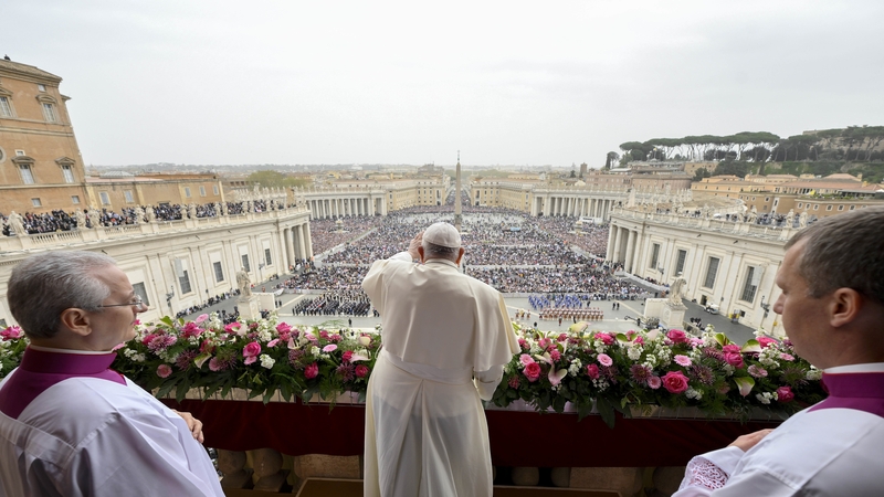 The Vatican said about 60,000 people were in St Peter's Square for Easter Sunday
