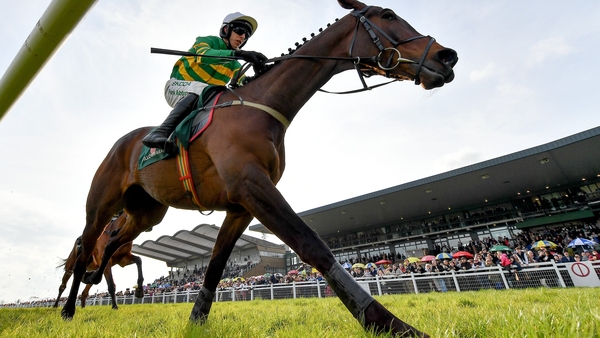 Spillane's Tower, with Mark Walsh up, on their way to winning the WillowWarm Gold Cup