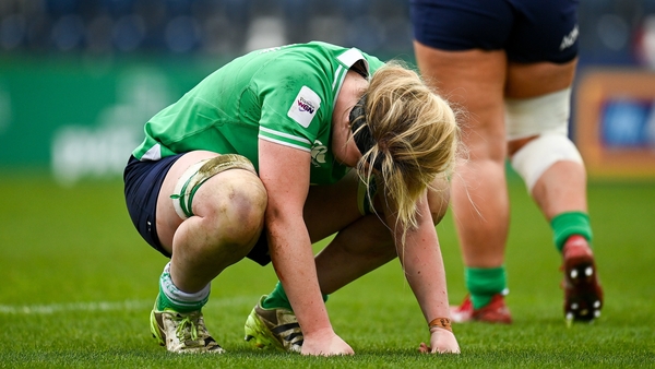 A dejected Ireland captain Sam Monaghan reacts after the full-time whistle