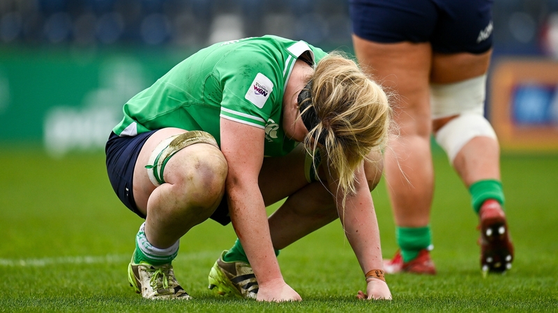 A dejected Ireland captain Sam Monaghan reacts after the full-time whistle