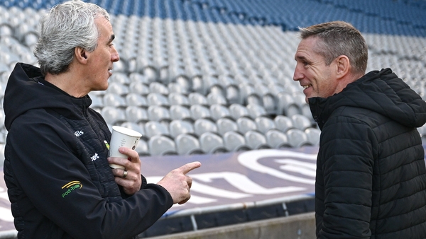 Donegal boss McGuinness and Armagh's Kieran McGeeney before throw-in