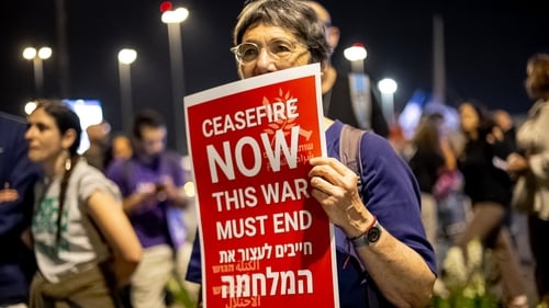 Protestors at a demonstration near the Knesset in Jerusalem. Photo: Yahel Gazit / Middle East Images / Middle East Images via AFP
