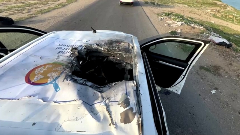 Seachtar oibrí le WCK maraithe in ionsaí aeir i Gaza