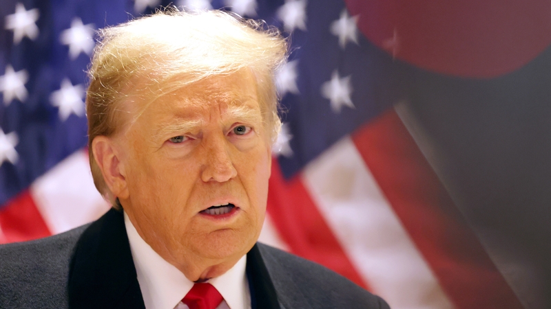 Former President Donald Trump speaks during a press conference at 40 Wall Street after a pre-trial hearing on March 25, 2024 in New York City. Photo: Getty Images