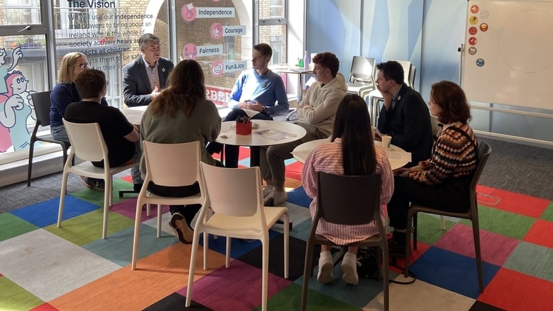 Memers of the AsIAm Youth Leadership Panel met Ombudsman for Children Niall Muldoon