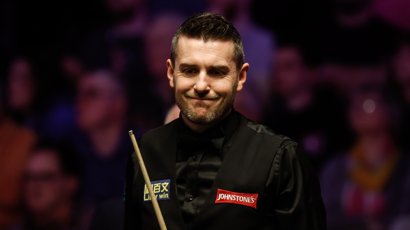 Mark Selby reacts during his defeat to Gary Wilson