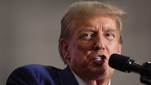 Donald Trump has lost a bid to delay his 15 April hush money trial (file photo)