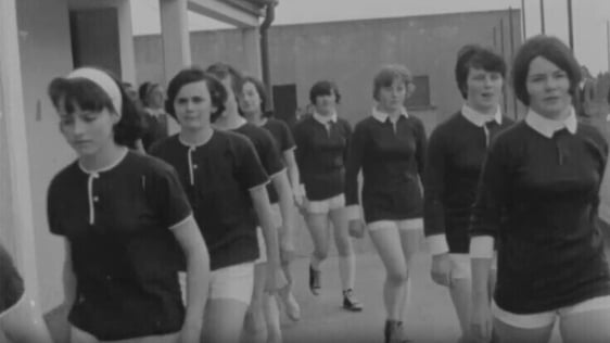 Women playing soccer in Waterford 1967