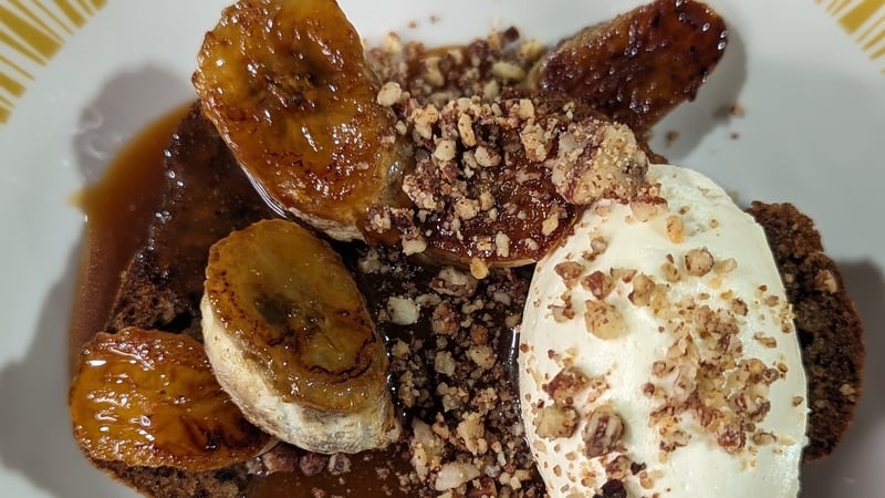 Mags' banana bread with salted caramel sauce: Today