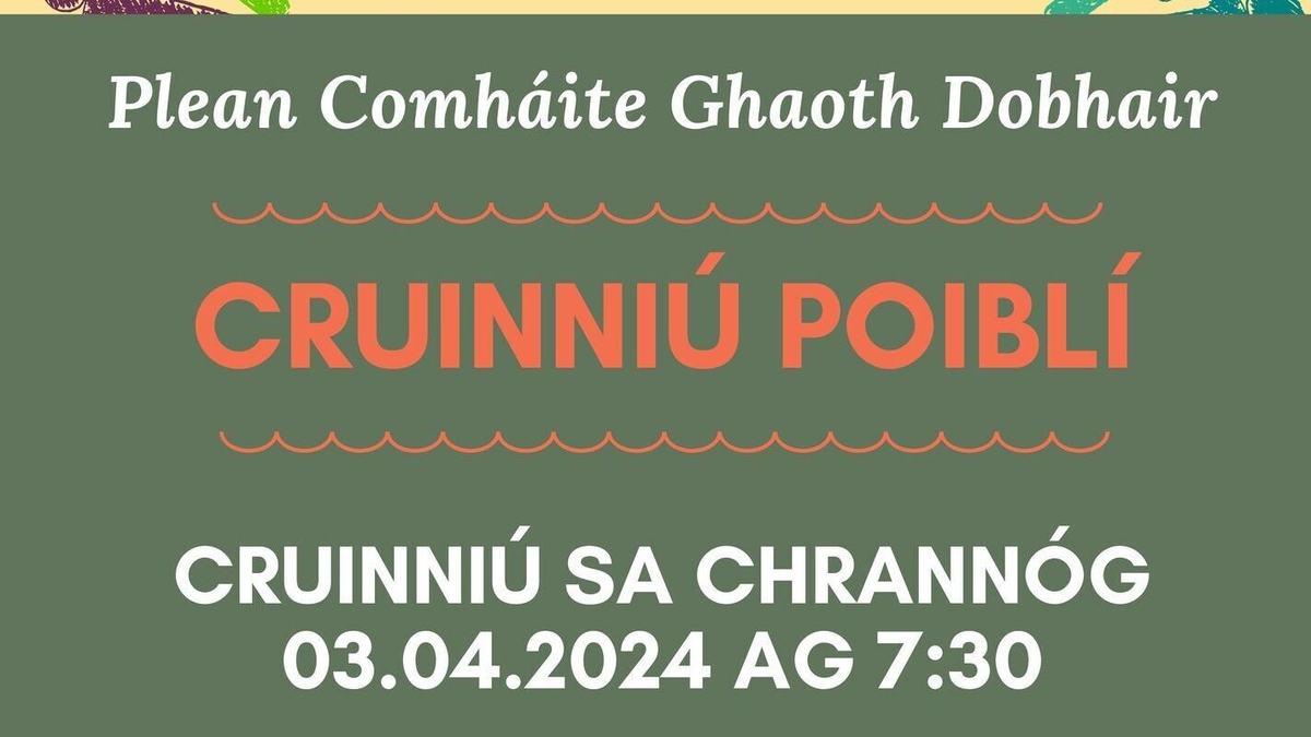 Macdara Hosty, Comhairleoir Gnó atá ag stiúradh an togra le Plean Comhtháite a chur ar bun do pharóiste Ghaoth Dobhair.