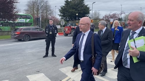 Minister for Health Stephen Donnelly is pictured with HSE Chief Executive Bernard Gloster during a visit to UHL today