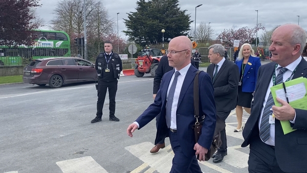 Minister for Health Stephen Donnelly is pictured with HSE Chief Executive Bernard Gloster during a visit to UHL today