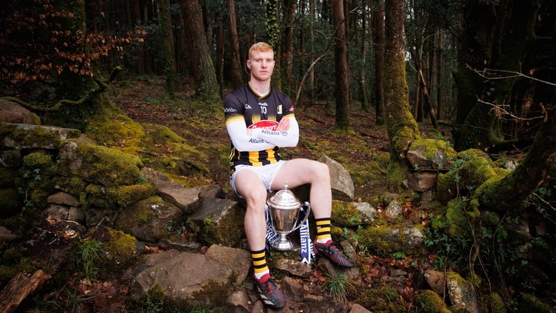 Kilkenny's Adrian Mullen pictured with the league cup ahead of Saturday's final against Clare