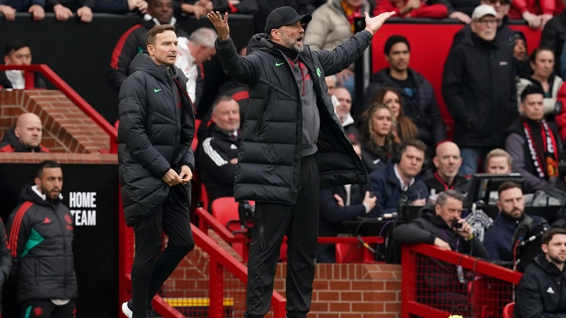 Liverpool manager Jurgen Klopp cut a frustrated figure on the touchline
