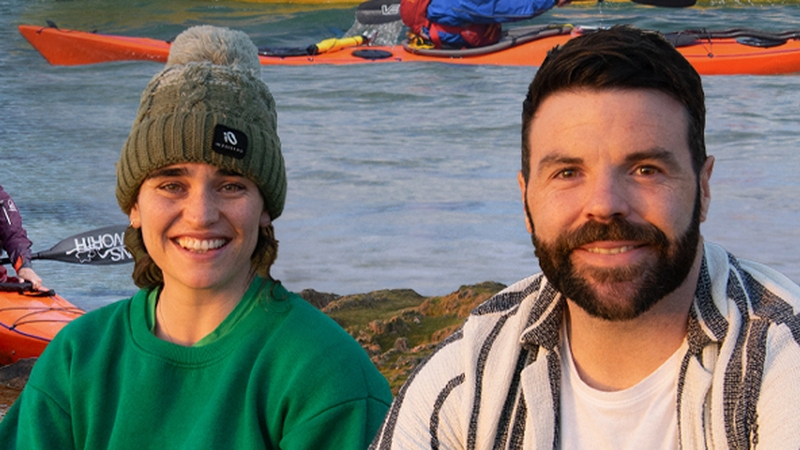 Tessa Fleming agus Irial Ó Ceallaigh. Beirt chróga, leoga.