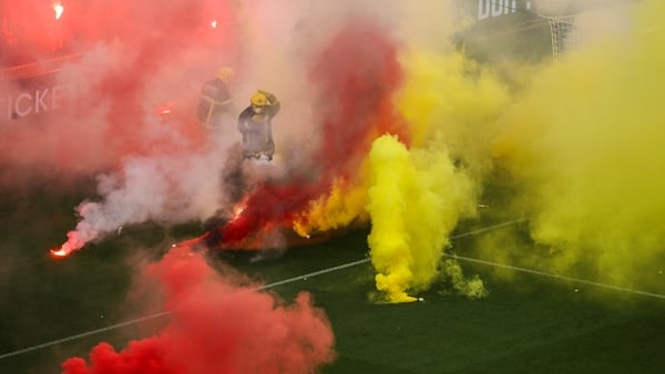 Last season's FAI Cup final was disrupted by flares being thrown onto the pitch