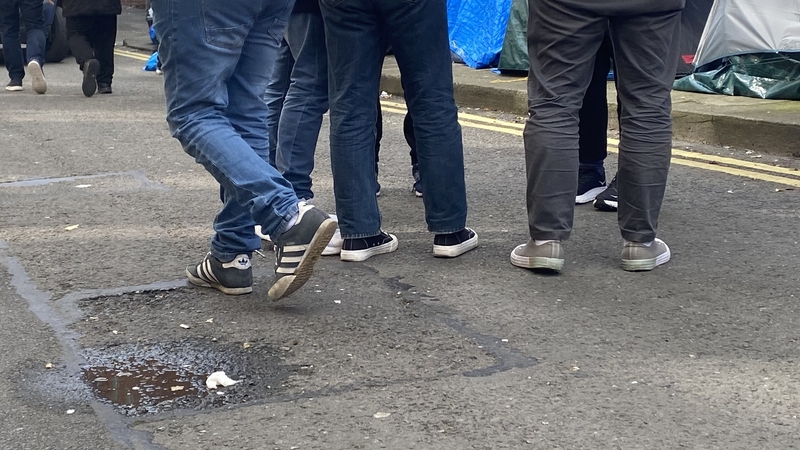 A number of asylum seekers have been sleeping in tents outside the International Protection Office on Mount Street in Dublin (File image)