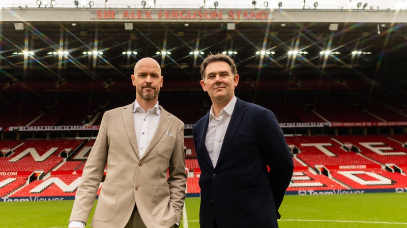 Erik ten Hag (L) pictured with John Murtough back in May 2022