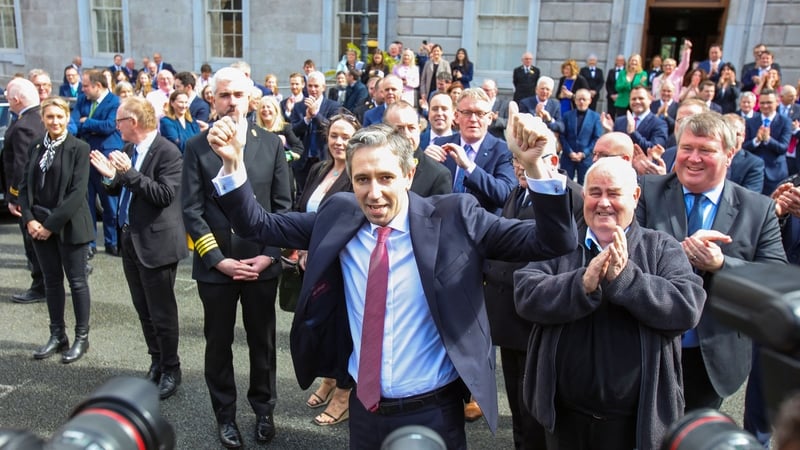 Simon Harris was elected in the Dáil by 88 votes to 69