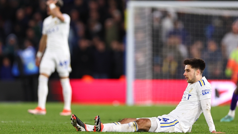 Ilia Gruev of Leeds sits down dejected after a scoreless draw at home to Sunderland