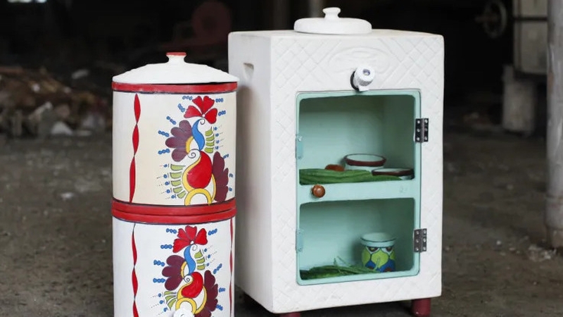 A good example of frugal innovation, the mitticool fridge is a cheap clay refrigerator that does not require electricity to keep food fresh. Photo: PR