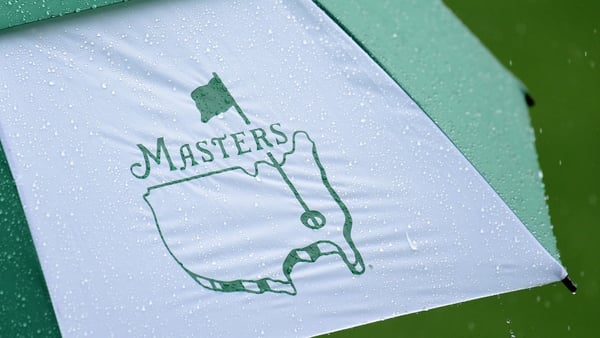 The umbrellas will be out in force at Augusta National today