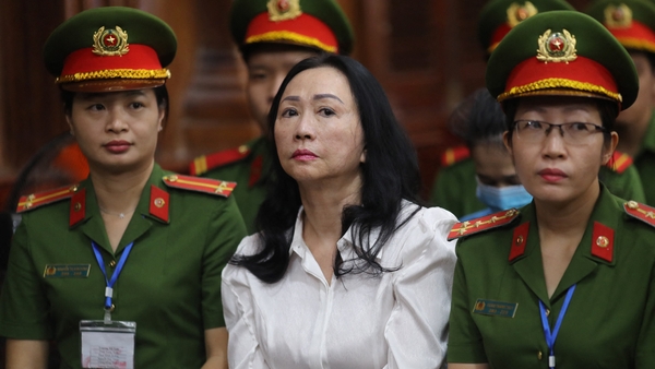 Truong My Lan (C) was convicted this year of swindling money from Saigon Commercial Bank