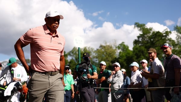 Tiger Woods on the opening day at Augusta National