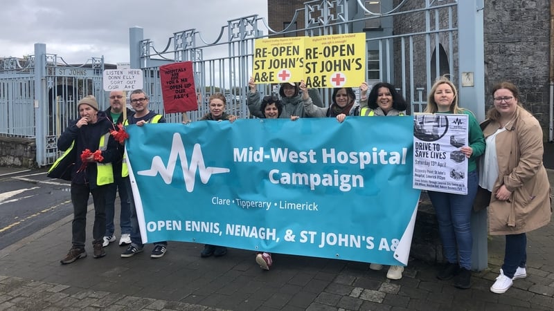 The campaign's key demand is the re-opening of Ennis, Nenagh and St John's A&E (file image)