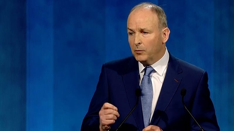 Ceannaire Fhianna Fáil Micheál Martin