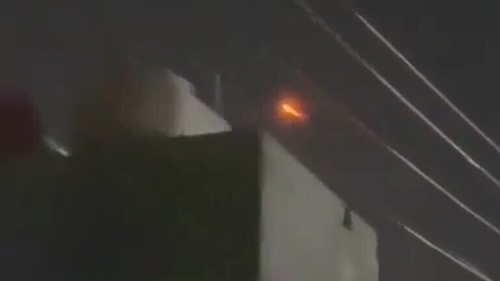Footage from social media showing a missile flying over Basra, Iraq