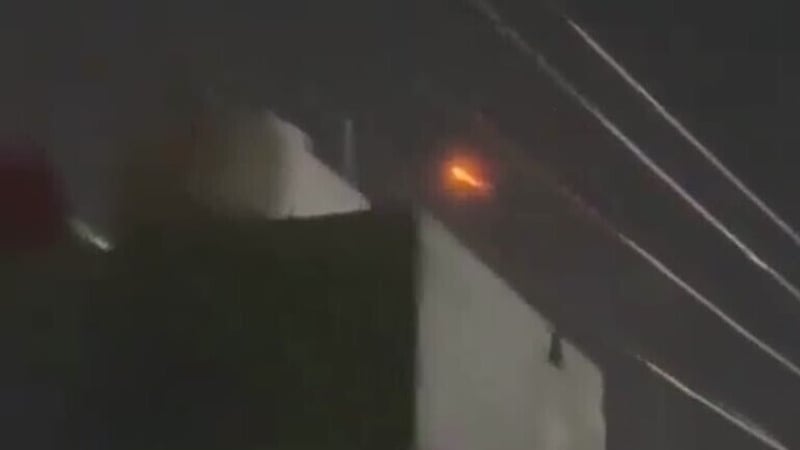Footage from social media showing a missile flying over Basra, Iraq